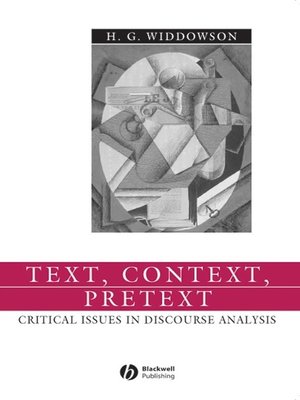 cover image of Text, Context, Pretext